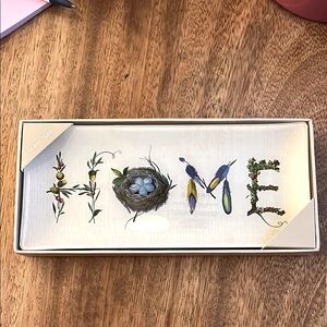 FRINGE Studio Home Decorative Glass trinket Tray NIB